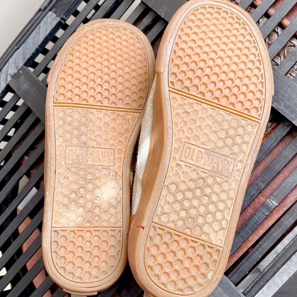 Old Navy Oatmeal Tan Denim Style Slip Ons - Picture 7 of 7